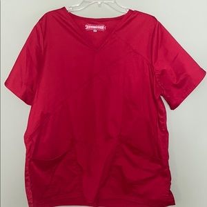 Dark pink scrub top